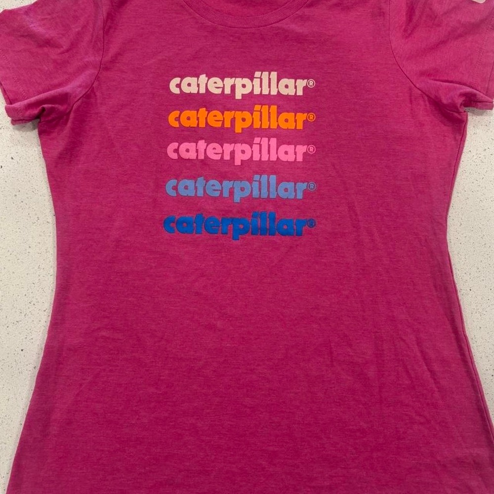 Caterpillar Women's Pink Fitted T-Shirt